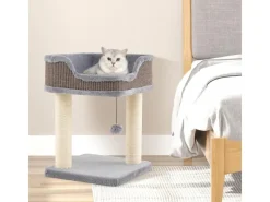 Costway Kratzbaum Klein mit Großem Plüschsitz Ball 38x38x51 cm