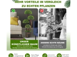 Online Costway Kunstpflanze mit 4 Kugeln & Realistischem Stamm Grün 90 cm