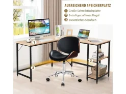 Costway L-förmiger Schreibtisch Homeoffice Schreibtisch