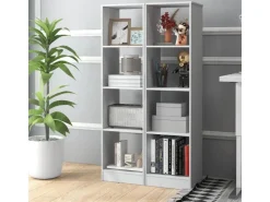 Costway Regal mit 4 Fächern Bücherregal Holz 38 x 142 x 33 cm Weiß