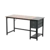 Costway Schreibtisch mit 2 Schubladen Großer PC-Tisch Zuhause