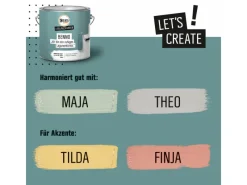 Hot CREATE! by OBI Lieblingsfarben Wandfarbe Benno Lagunentürkis matt 2,5 l Lagunen-Türkis