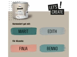 Discount CREATE! by OBI Lieblingsfarben Wandfarbe Klaus Leinen matt 2,5 l Grau