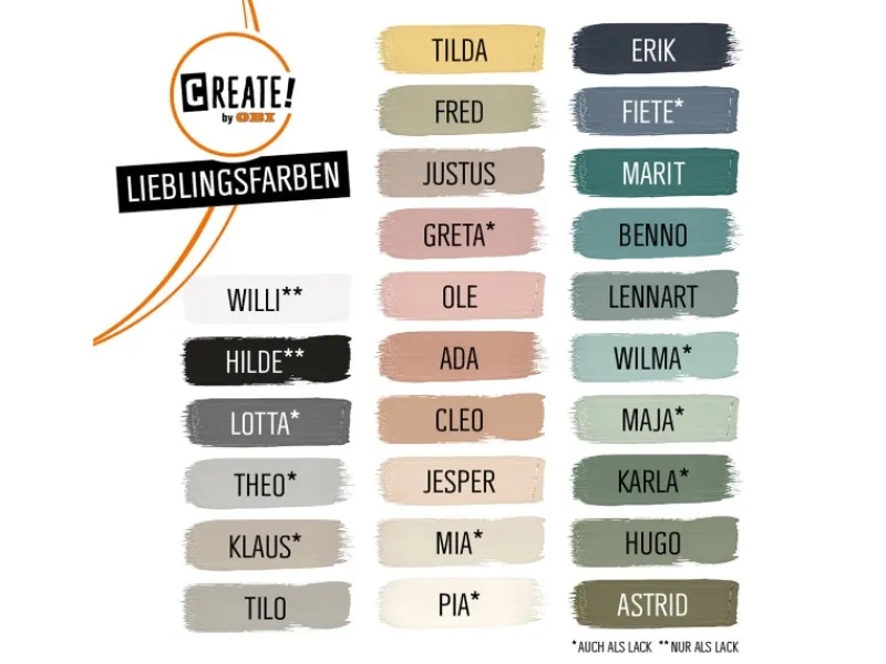 Best CREATE! by OBI Wandfarbe Lieblingsfarbe Theo Matt 2,5 l Steingrau