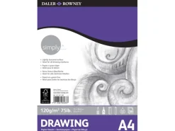 Hot Simply Daler-Rowney Zeichenpapier DIN A4, 120 g/m², 50 Blatt