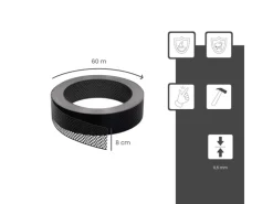 DAPRONA Vogelschutzgitter Lüftungsband 60m x 80mm Aluminium