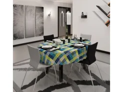 d-c-fix Tischdecke Victor Blau Ø 150 cm rund