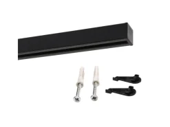 New Deco-Raum Gardinenschiene nach Maß 1-Lauf Square 160cm Schwarz