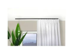 New Deco-Raum Gardinenschiene nach Maß 1-Lauf Square 160cm Schwarz