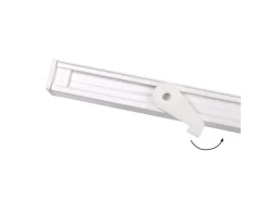 Online Deco-Raum Gardinenschiene nach Maß 1-Lauf Square 480cm Weiß