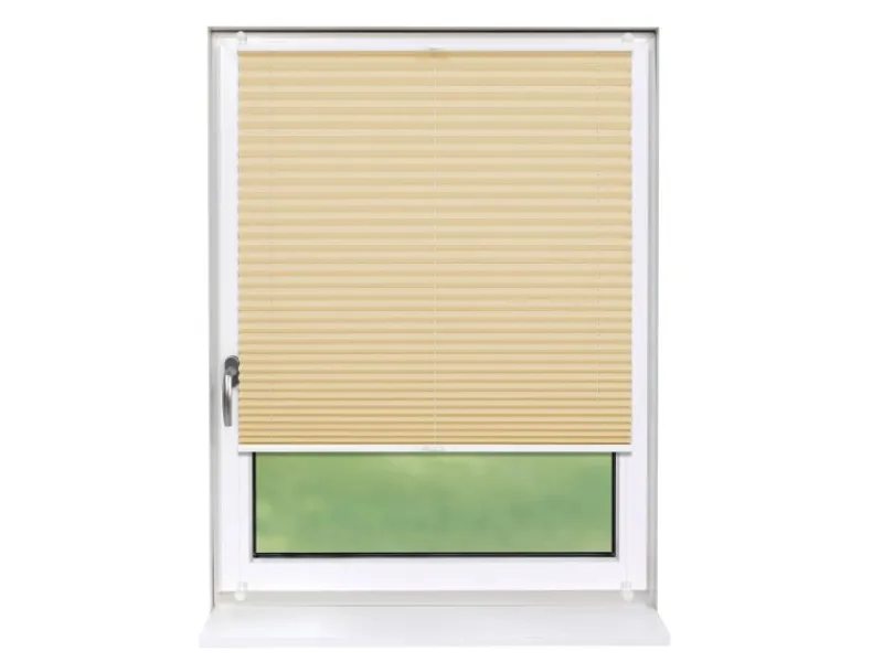 New Deco-Raum Plissee Basic ohne Bohren 40x150cm Blickdicht Klemmfix Beige