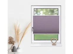 Deco-Raum Plissee Basic ohne Bohren 110x150cm Blickdicht Klemmfix Flieder