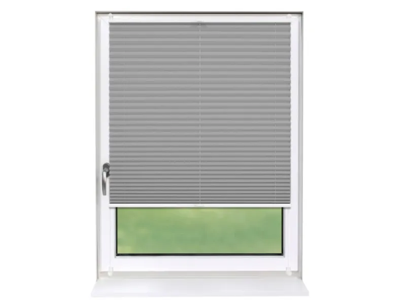 New Deco-Raum Plissee Basic ohne Bohren 55x150cm Blickdicht Klemmfix Grau