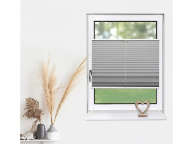 Deco-Raum Plissee Basic ohne Bohren 120x150cm Blickdicht Klemmfix