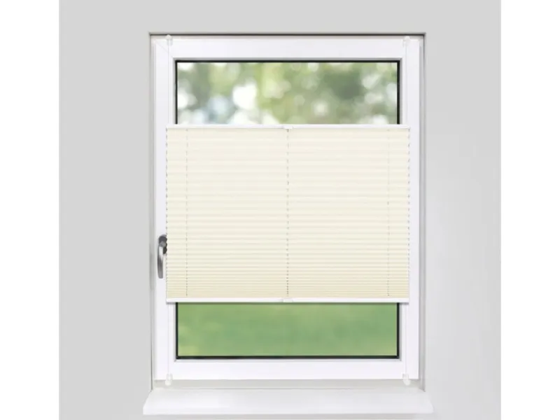 Deco-Raum Plissee Basic ohne Bohren 40x150cm Blickdicht Klemmfix Vanille