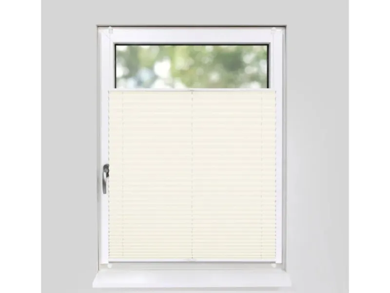 Deco-Raum Plissee Basic ohne Bohren 40x150cm Blickdicht Klemmfix Vanille