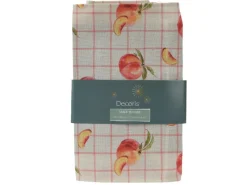 Clearance Decoris Tischläufer Pfirsich-Motiv Polyester 32 cm x 140 cm Bunt