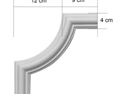 Hot Decosa Viertelbogen Michelle 4 Stück Weiß