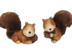 Online Dekofigur Eichhörnchen Braun 2-fach sortiert 9 cm x 12,2 cm x 6,7 cm