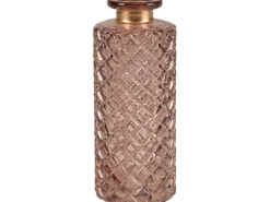 Discount Deko-Flasche Safari Lodge Glas 5,5 cm x 13 cm Rosa