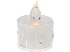 Best Deko-Kerze mit LED Ø 3,6 cm x 5 cm Transparent