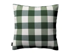 Best Dekoria Kissenhülle Kinga aus Stoffkollektion Quadro in Grün-Ecru in 50 x 50 cm