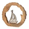 Hot Deko-Ring mit Segelboot 20 cm