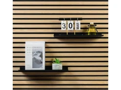 New Denpanels Regal schwarz für Akustikpaneel 40 cm inkl. Schrauben