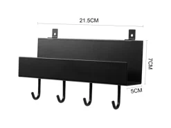 New Denpanels Regal schwarz mit 4 Stiften 21,5 cm inkl. Schrauben