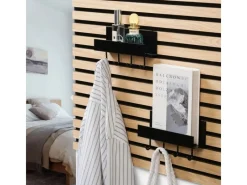 New Denpanels Regal schwarz mit 4 Stiften 21,5 cm inkl. Schrauben