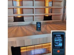 Best Dewello Infrarotkabine Sauna Pierson 135cm x 105cm 2 Personen Vollspektrum & Karbonstrahler Hemlock Tannenholz