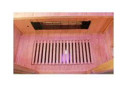 Best Dewello Infrarotkabine Sauna Pierson 135cm x 105cm 2 Personen Vollspektrum & Karbonstrahler Hemlock Tannenholz