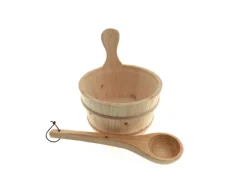 Dewello Sauna Zubehoer Set | Saunathermometer Hygrometer Sanduhr Aufguss Eimer & Saunakelle |Saunazubehoer Für Zuhause