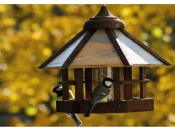 Dobar Design-Vogelhaus Camouflage mit Futter-Silo 35 cm x 35 cm x 29 cm