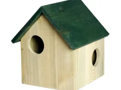 Dobar Eichhörnchenkobel mit 3 Eingängen Kiefer Grün 25 cm x 26 cm x 28,5 cm