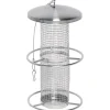 Dobar Futterspender mit Gitterröhre 14 cm x 14 cm x 26 cm Silber