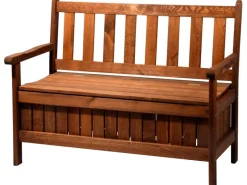 Dobar Gartenbank 2-Sitzer Kiefernholz geölt Braun 89 x 115 x 58 cm FSC®