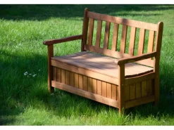 Dobar Gartenbank 2-Sitzer Kiefernholz geölt Braun 89 x 115 x 58 cm FSC®