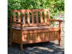 Dobar Gartenbank 2-Sitzer Kiefernholz geölt Braun 89 x 115 x 58 cm FSC®