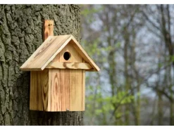 Dobar Geflammter Nistkasten mit Anflugleiste 23,5 cm x 17,5 cm x 33 cm Kiefer