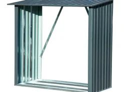 Dobar Kaminholzregal Madera Metall Grau 163 cm x 83 cm x 154 cm