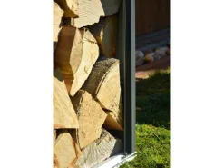 Dobar Kaminholzregal Madera Metall Grau 163 cm x 83 cm x 154 cm