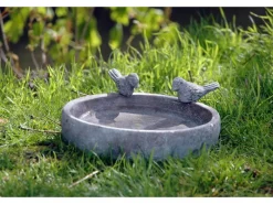 Clearance Dobar Klassische Vogeltränke Pool-Oase 18 cm x 18 cm x 4,5 cm Grau
