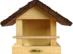 Best Dobar Kleines Vogelfutterhaus mit Rindendach 20 cm x 22,5 cm x 18 cm Kiefer