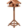 Outlet Dobar Vogelfutterhaus Almhütte mit Futtersilo 66 cm x 66 cm x 136,5 cm Braun