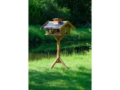 Outlet Dobar Vogelhaus Blockhaus Gipfel 84 cm x 78 cm x 53 cm Kiefer Braun FSC®