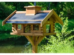 Outlet Dobar Vogelhaus Blockhaus Gipfel 84 cm x 78 cm x 53 cm Kiefer Braun FSC®