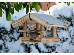 Dobar Vogelhaus Quemado 30 x 34,5 x 22,5 cm Kiefer geflammt FSC®