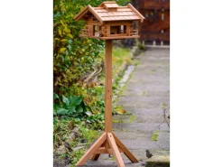 Dobar Vogelhaus Tirol im Berghütten-Design 37 x 37 x 117 cm Braun FSC®