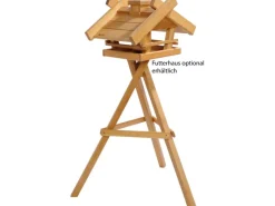 Dobar Vogelhaus-Ständer 66,5 x 66,5 x 84 cm Braun dreibeinig Eiche